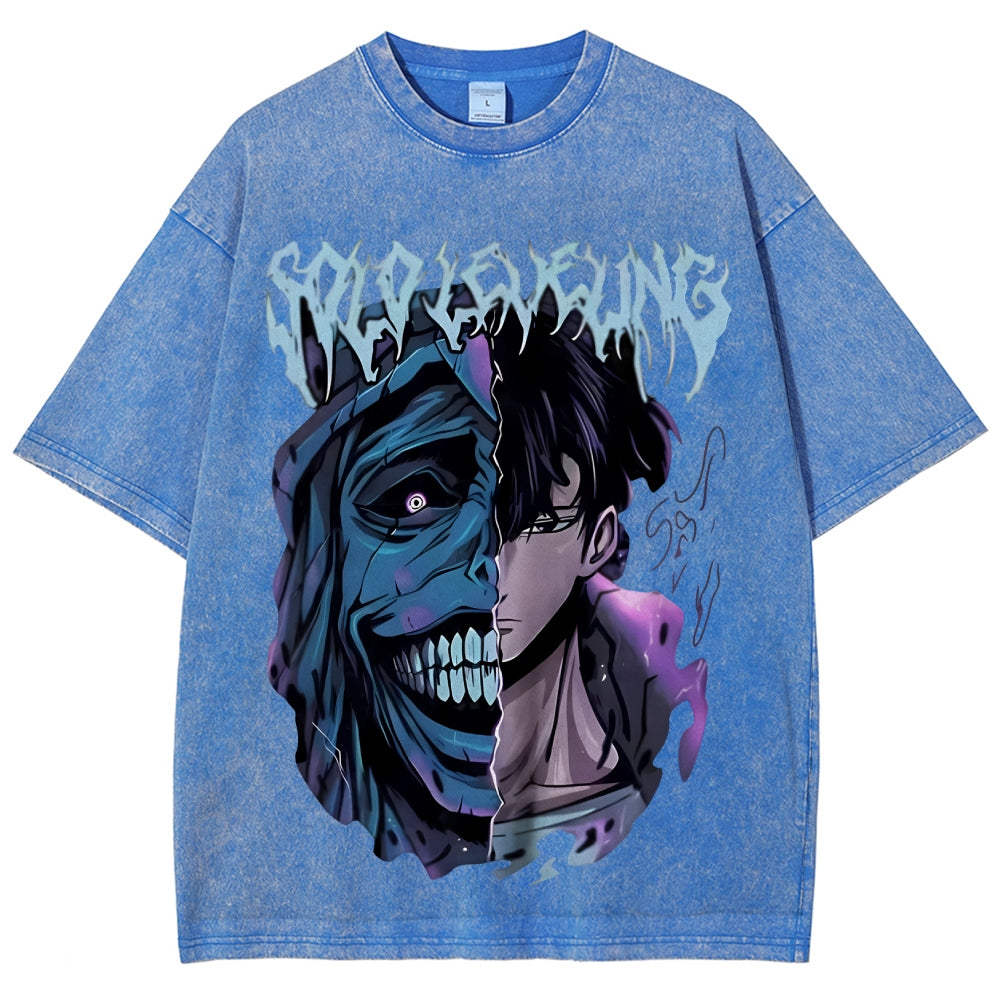 Unisex Vintage Washed T-Shirt Solo Leveling