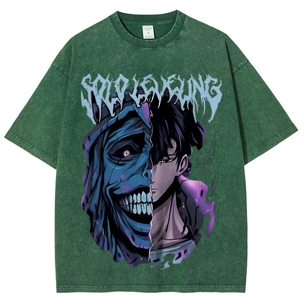 Unisex Vintage Washed T-Shirt Solo Leveling