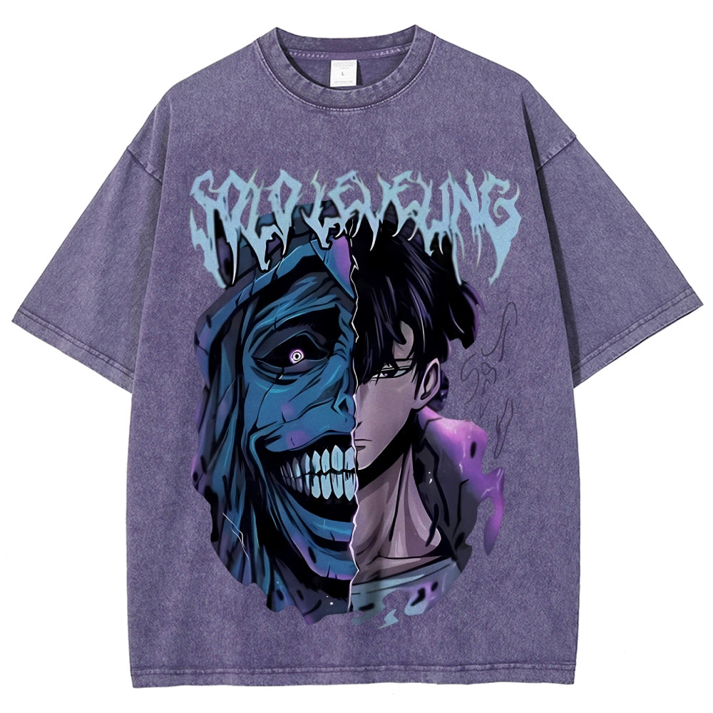 Unisex Vintage Washed T-Shirt Solo Leveling