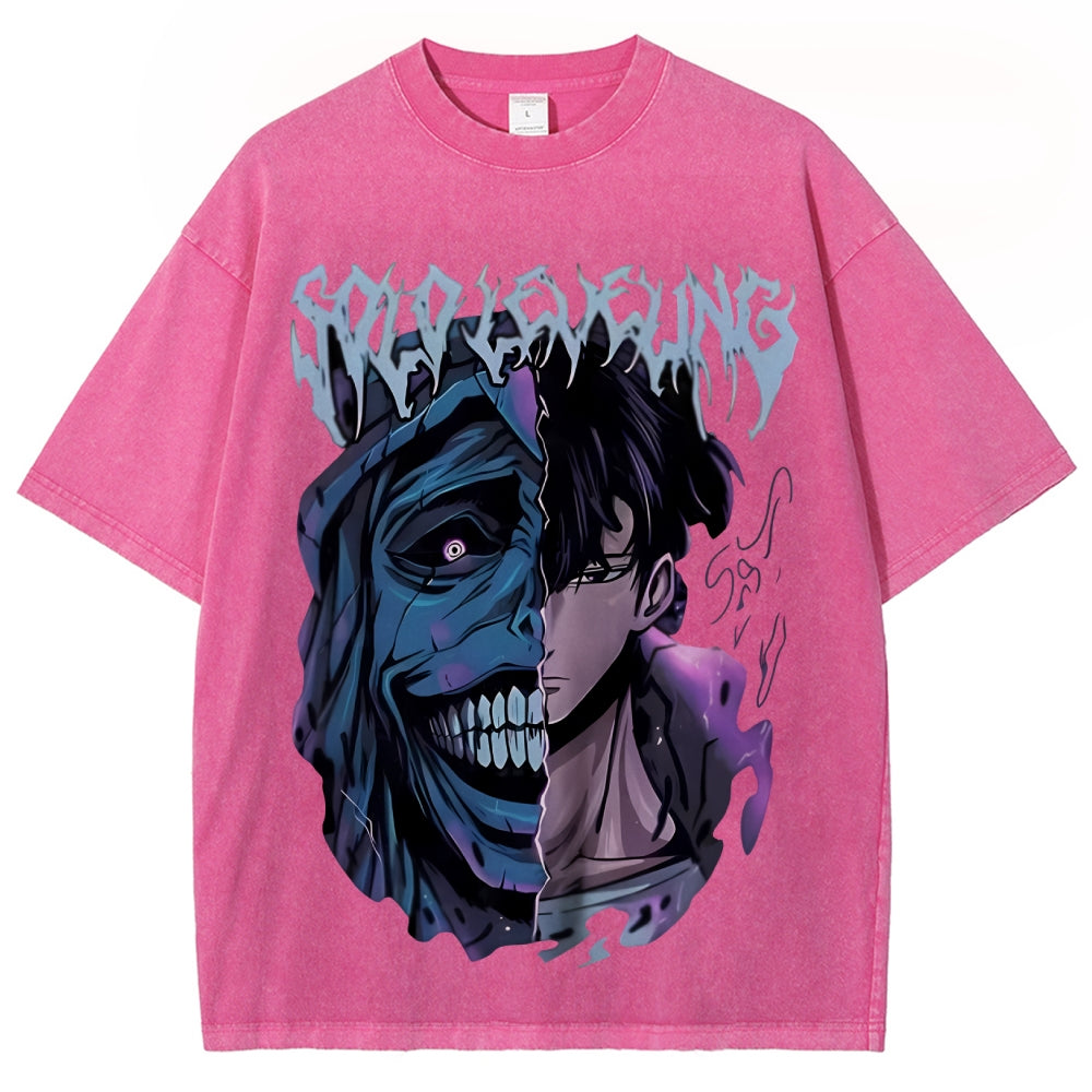 Unisex Vintage Washed T-Shirt Solo Leveling