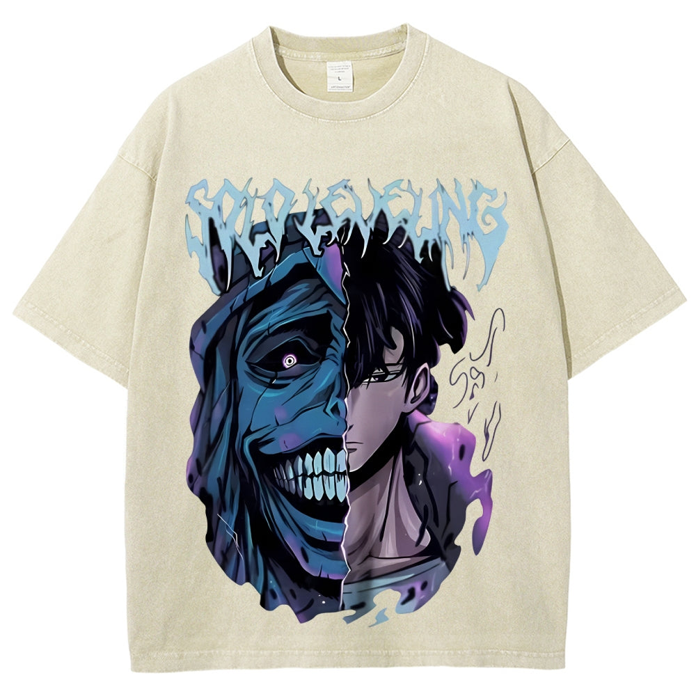 Unisex Vintage Washed T-Shirt Solo Leveling