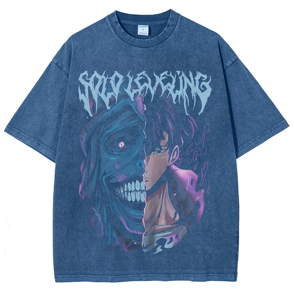 Unisex Vintage Washed T-Shirt Solo Leveling