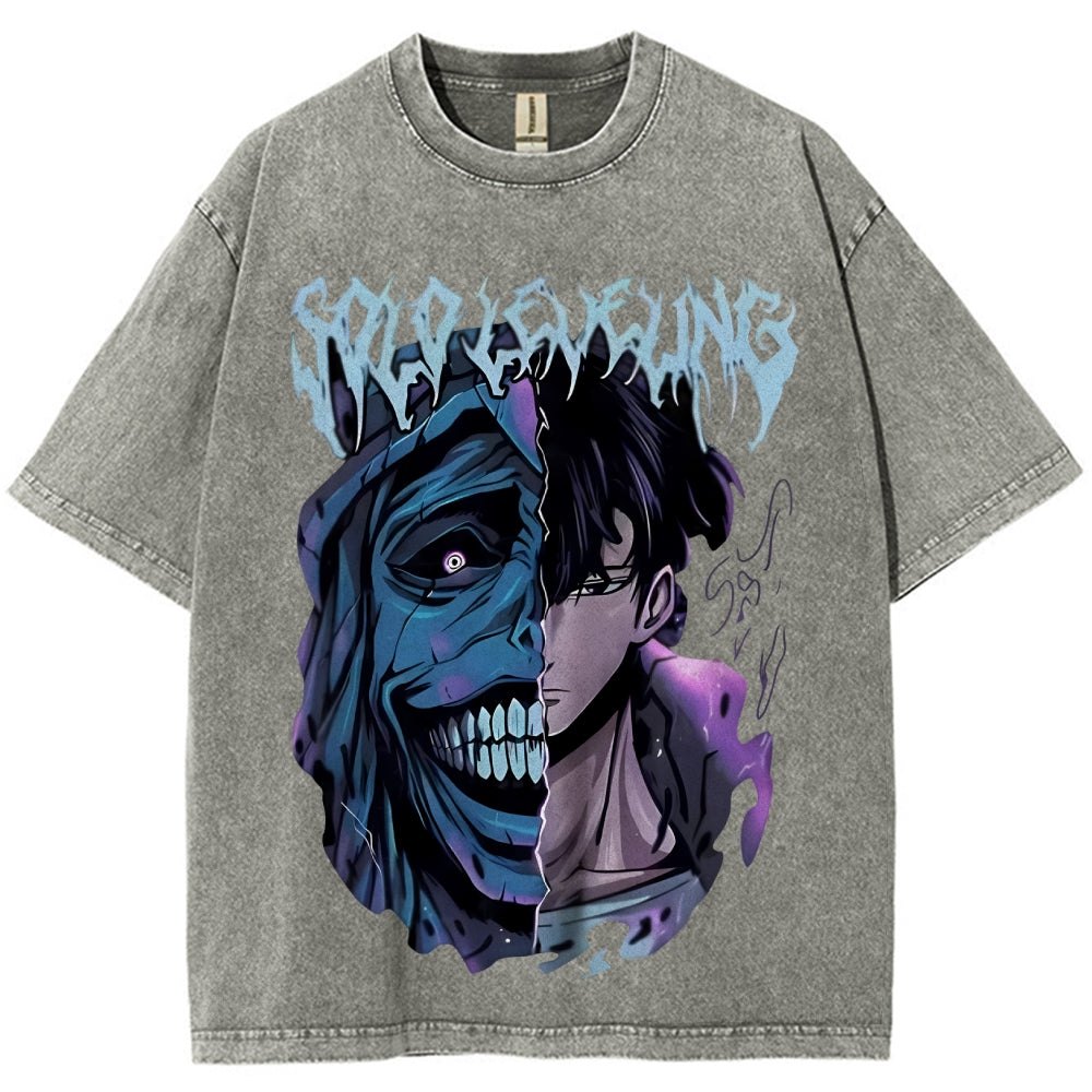 Unisex Vintage Washed T-Shirt Solo Leveling