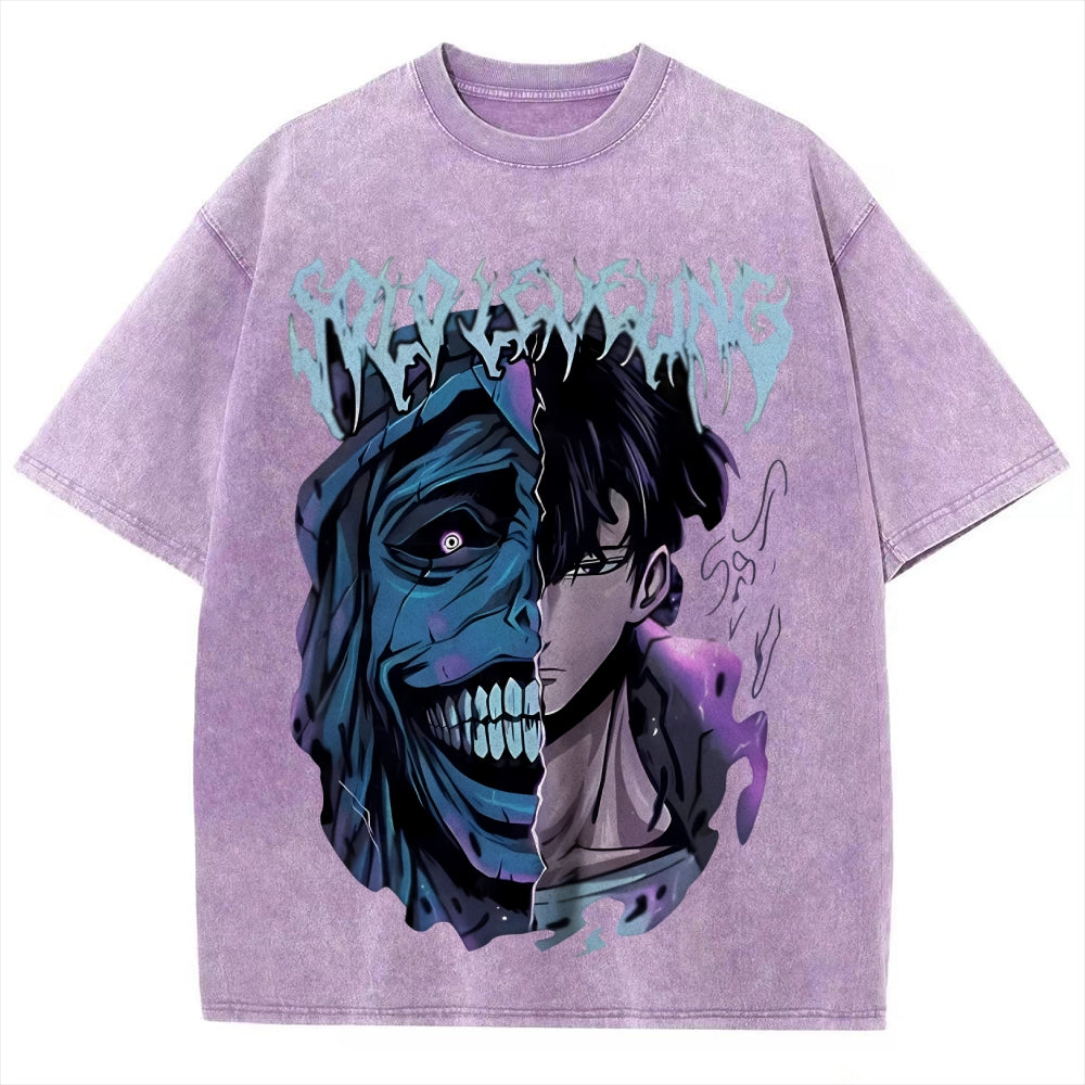 Unisex Vintage Washed T-Shirt Solo Leveling