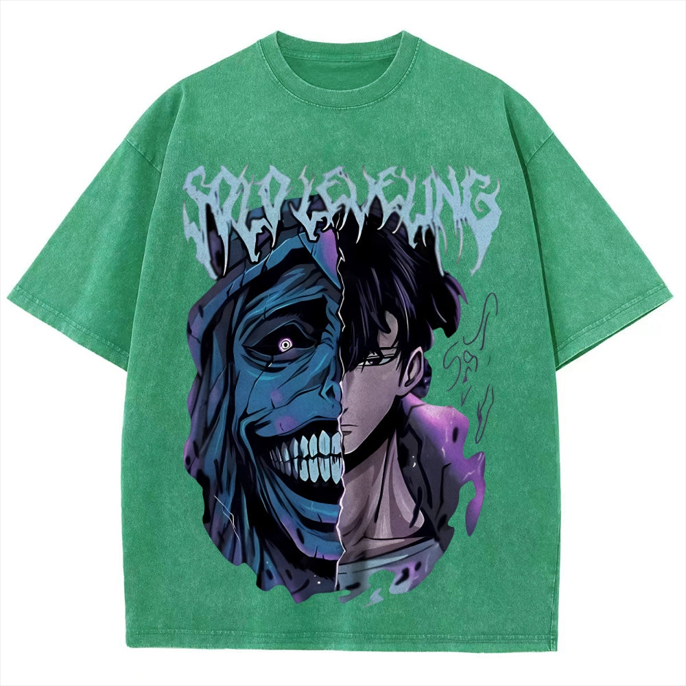 Unisex Vintage Washed T-Shirt Solo Leveling