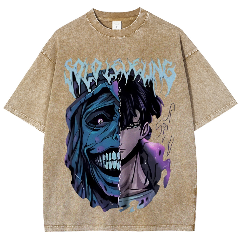 Unisex Vintage Washed T-Shirt Solo Leveling