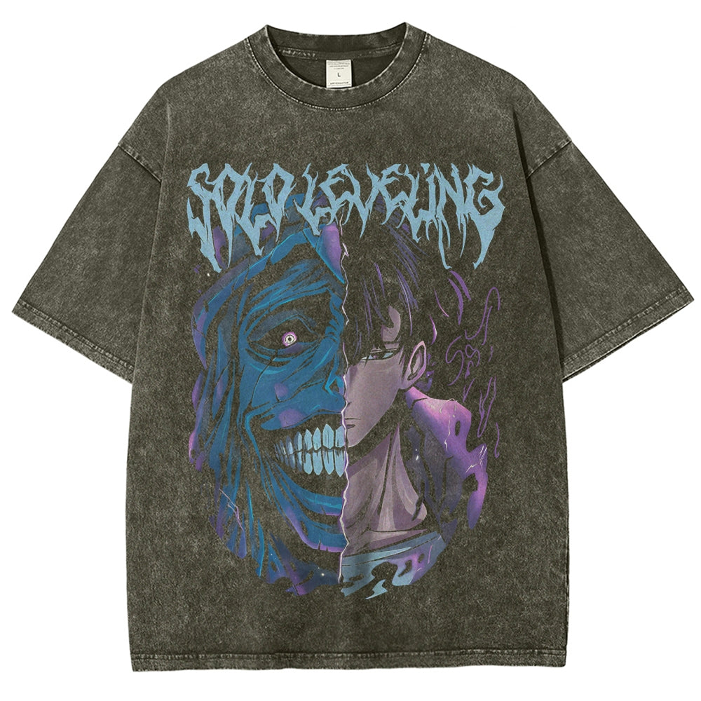 Unisex Vintage Washed T-Shirt Solo Leveling