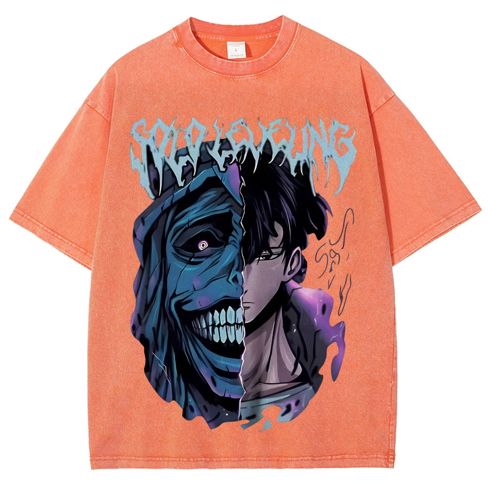 Unisex Vintage Washed T-Shirt Solo Leveling