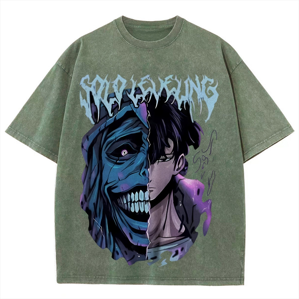 Unisex Vintage Washed T-Shirt Solo Leveling