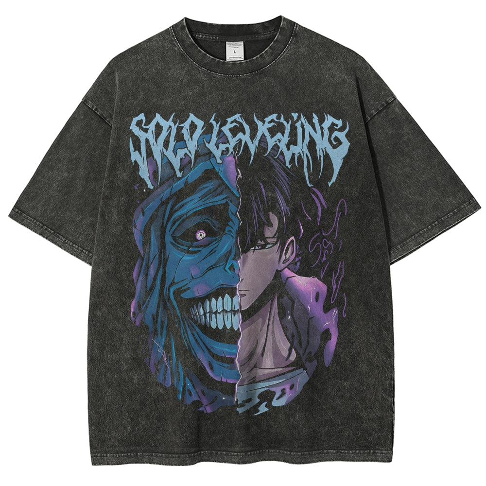 Unisex Vintage Washed T-Shirt Solo Leveling