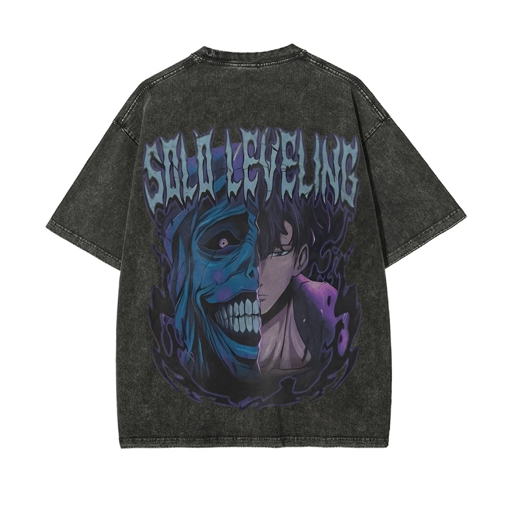 Vintage Oversized T-Shirt Solo Leveling