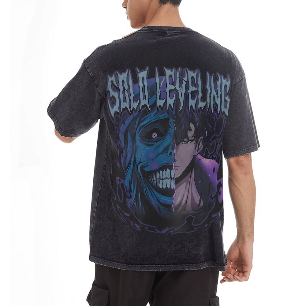 Vintage Oversized T-Shirt Solo Leveling