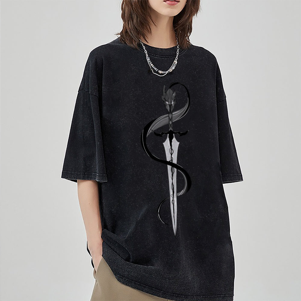 Vintage Oversized T-Shirt Solo Leveling
