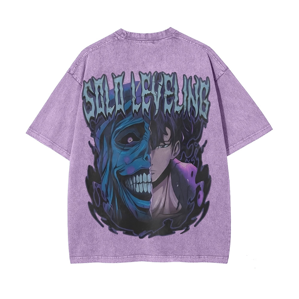Vintage Oversized T-Shirt Solo Leveling