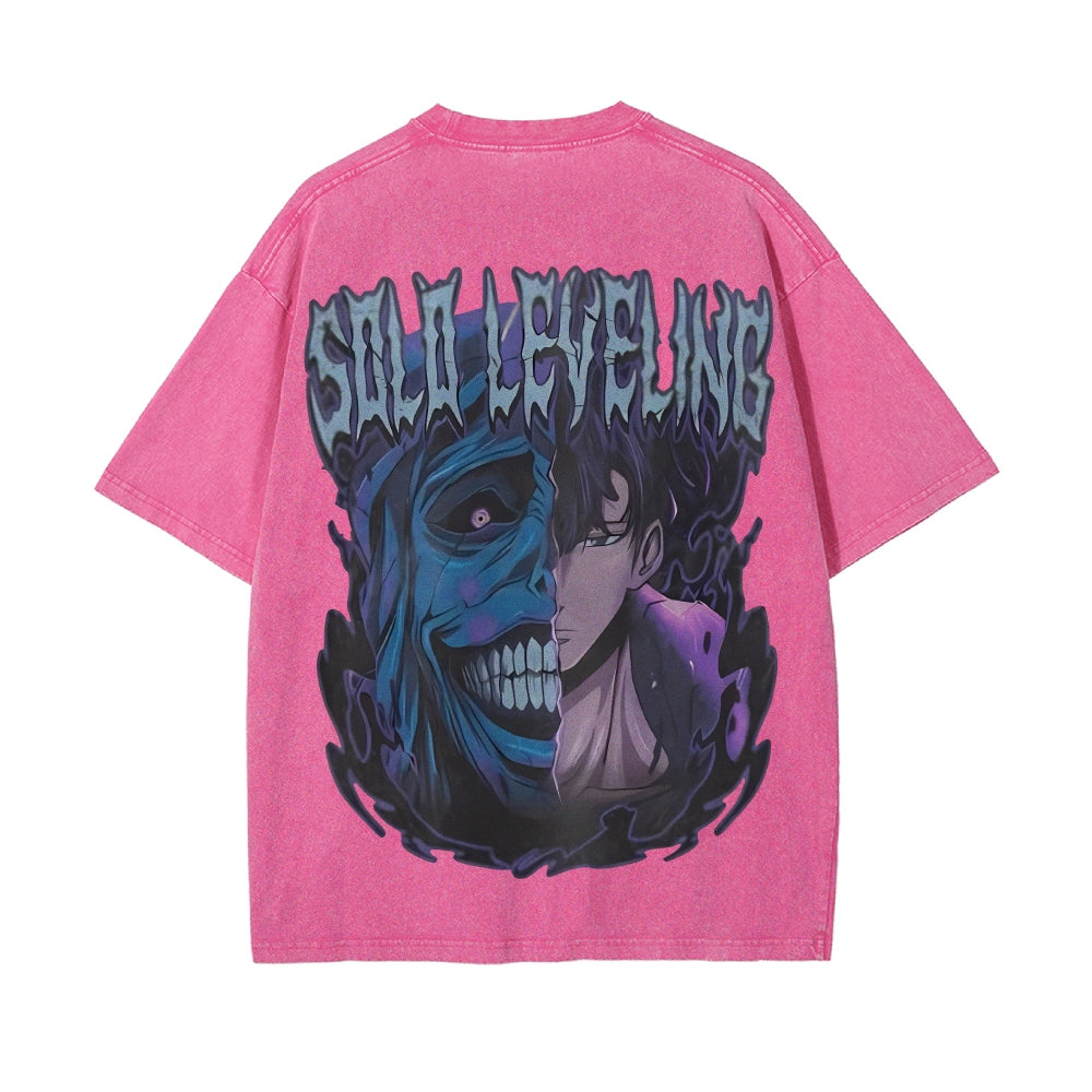 Vintage Oversized T-Shirt Solo Leveling