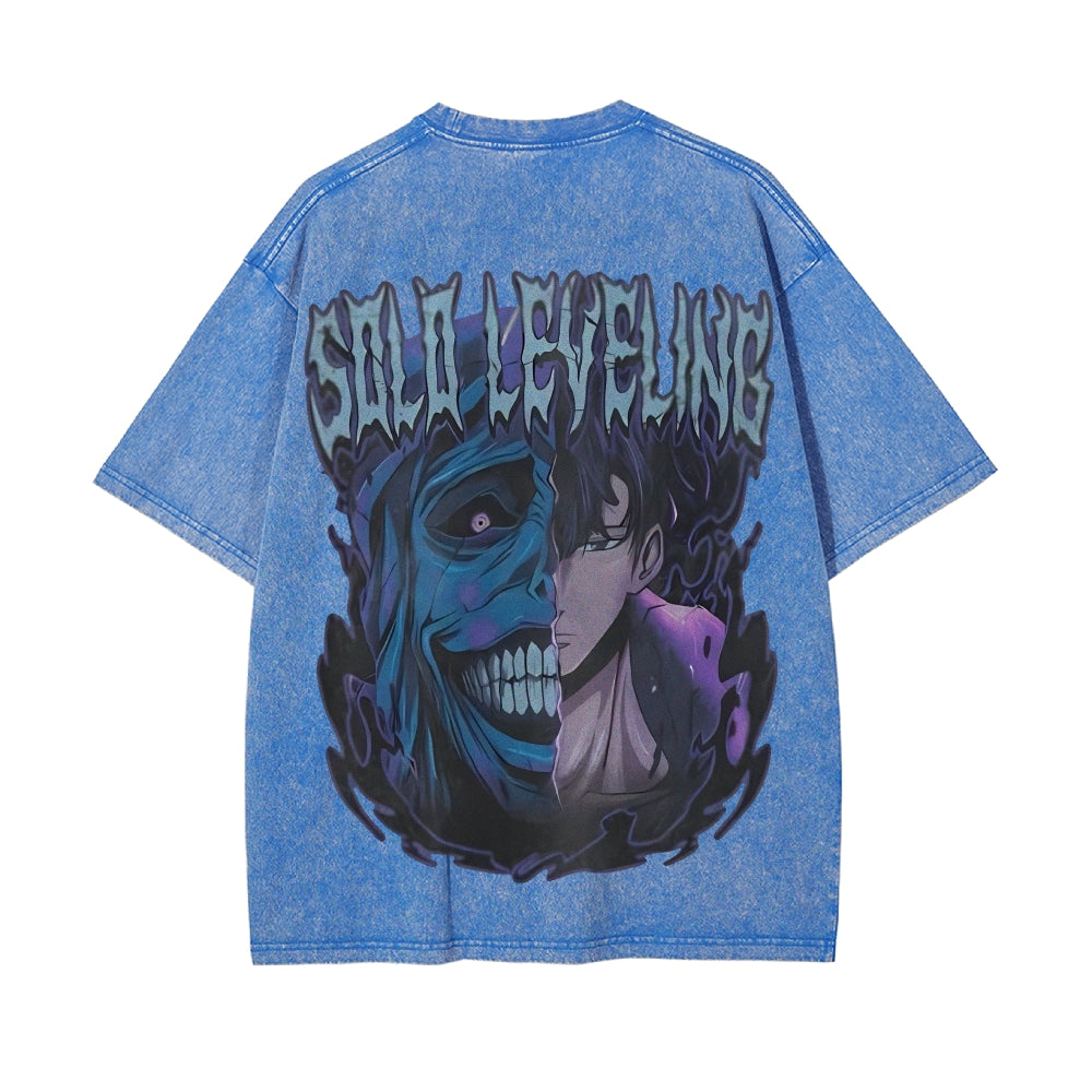 Vintage Oversized T-Shirt Solo Leveling