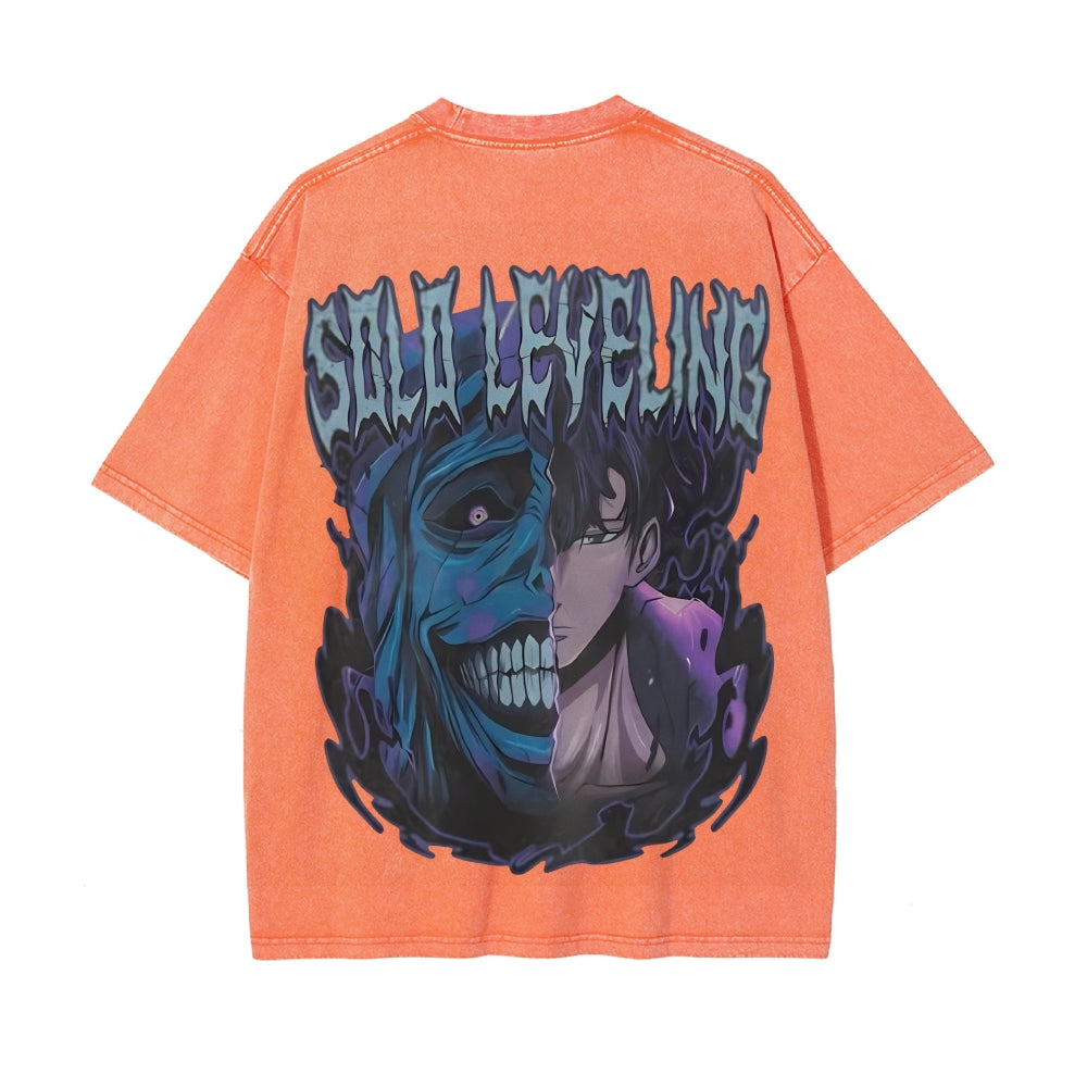 Vintage Oversized T-Shirt Solo Leveling