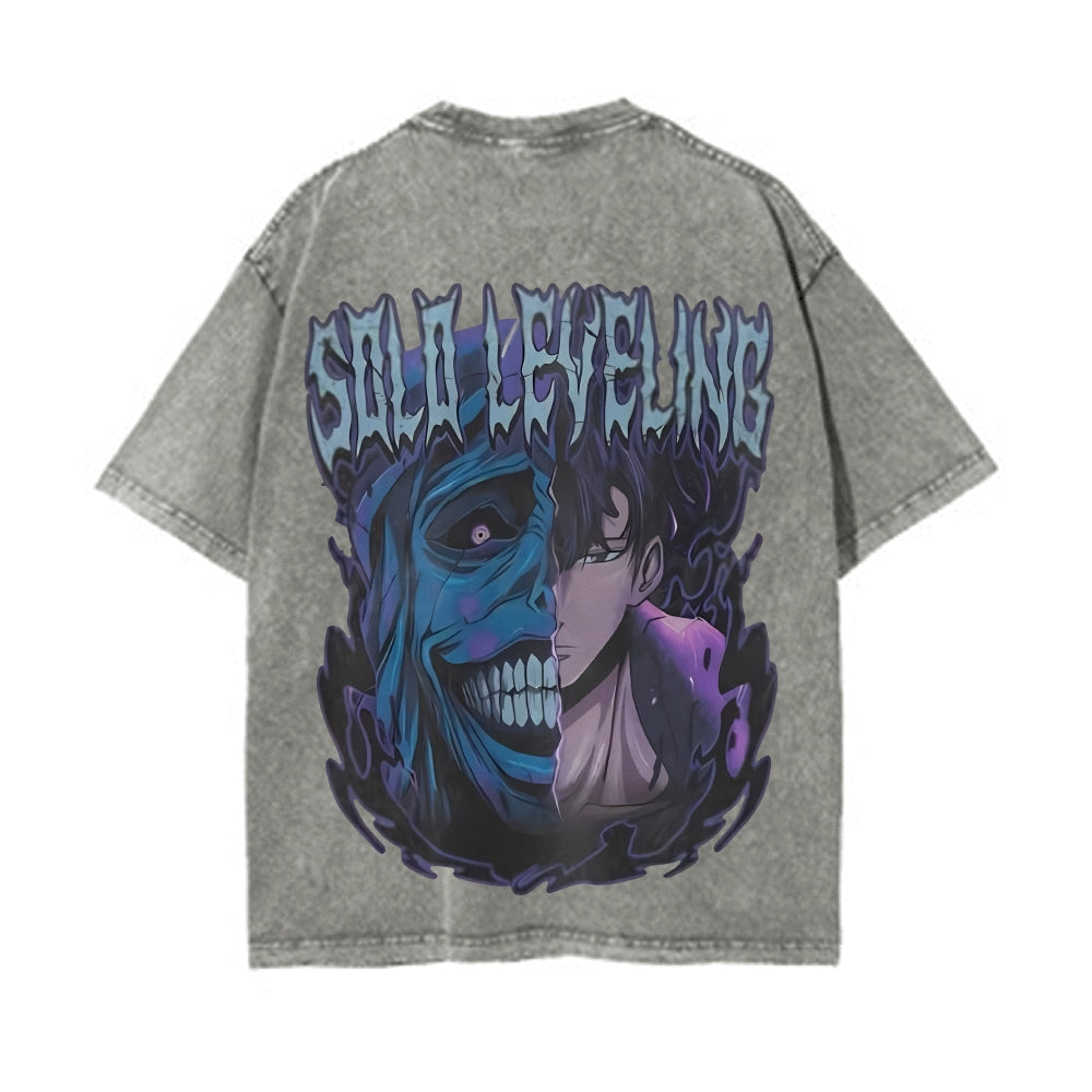 Vintage Oversized T-Shirt Solo Leveling