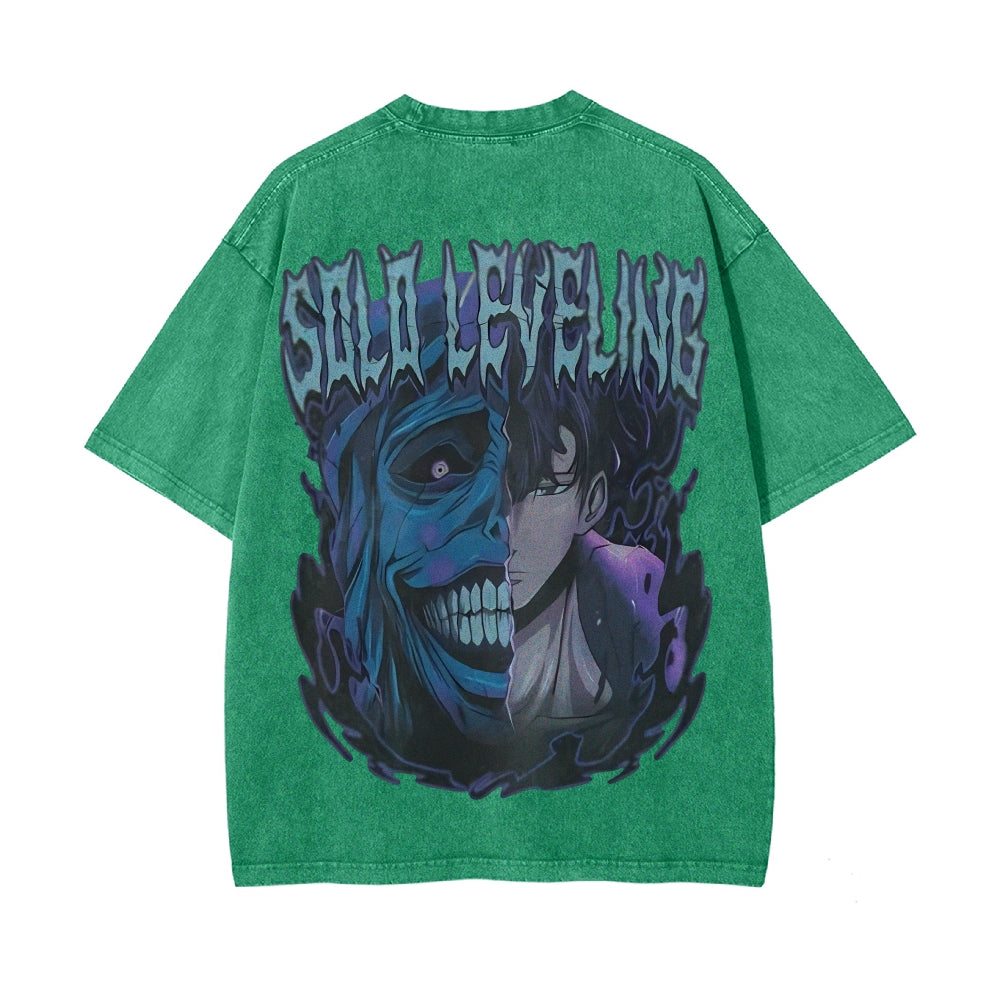 Vintage Oversized T-Shirt Solo Leveling