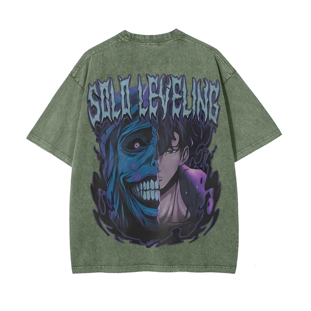Vintage Oversized T-Shirt Solo Leveling