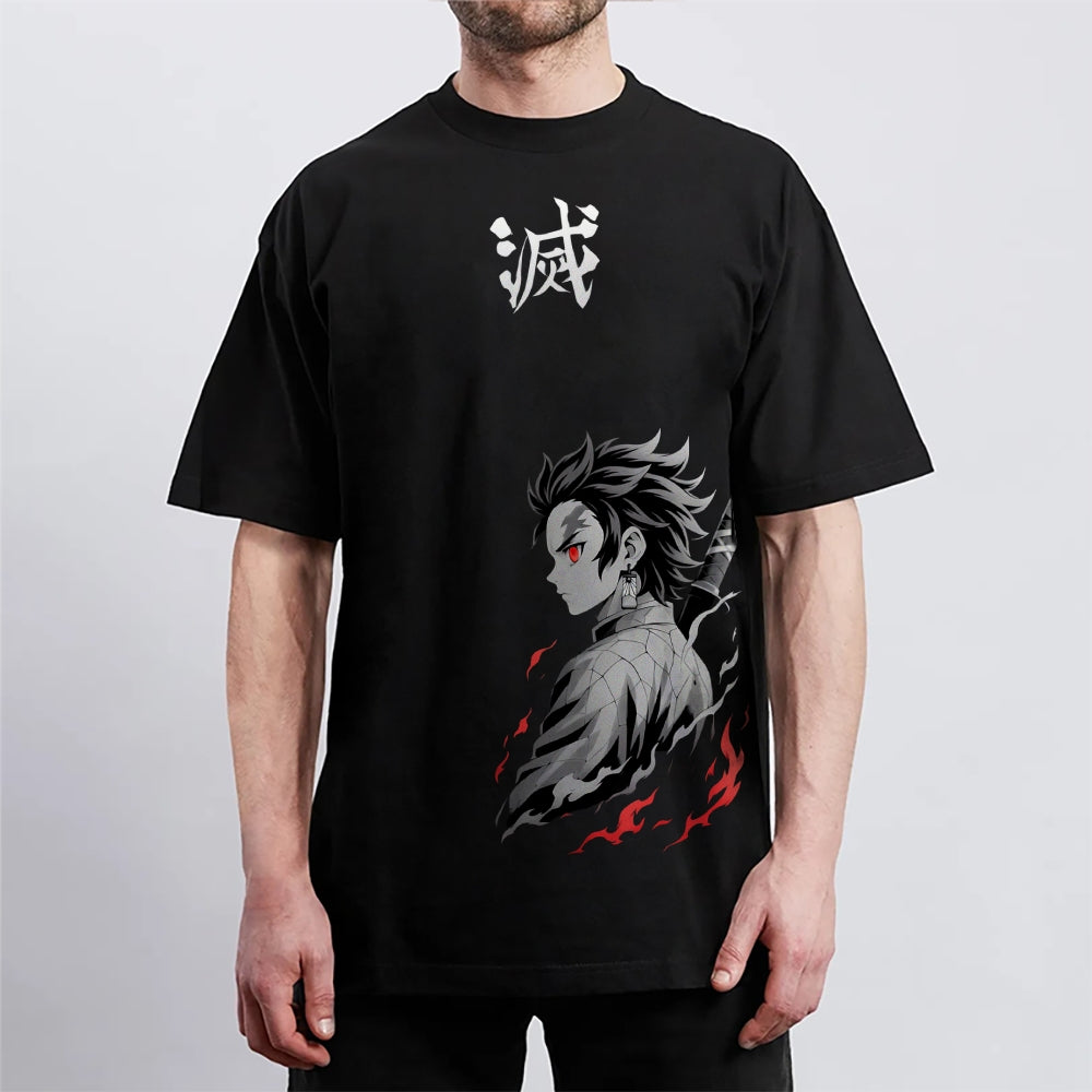 Demon Slayer: Kimetsu no Yaiba Cotton Unisex Crew Neck Anime T-Shirt
