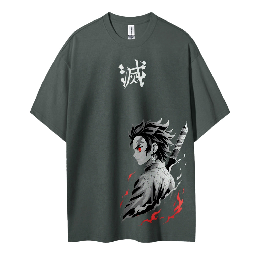 Demon Slayer: Kimetsu no Yaiba Cotton Unisex Crew Neck Anime T-Shirt