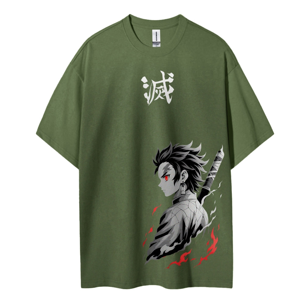 Demon Slayer: Kimetsu no Yaiba Cotton Unisex Crew Neck Anime T-Shirt