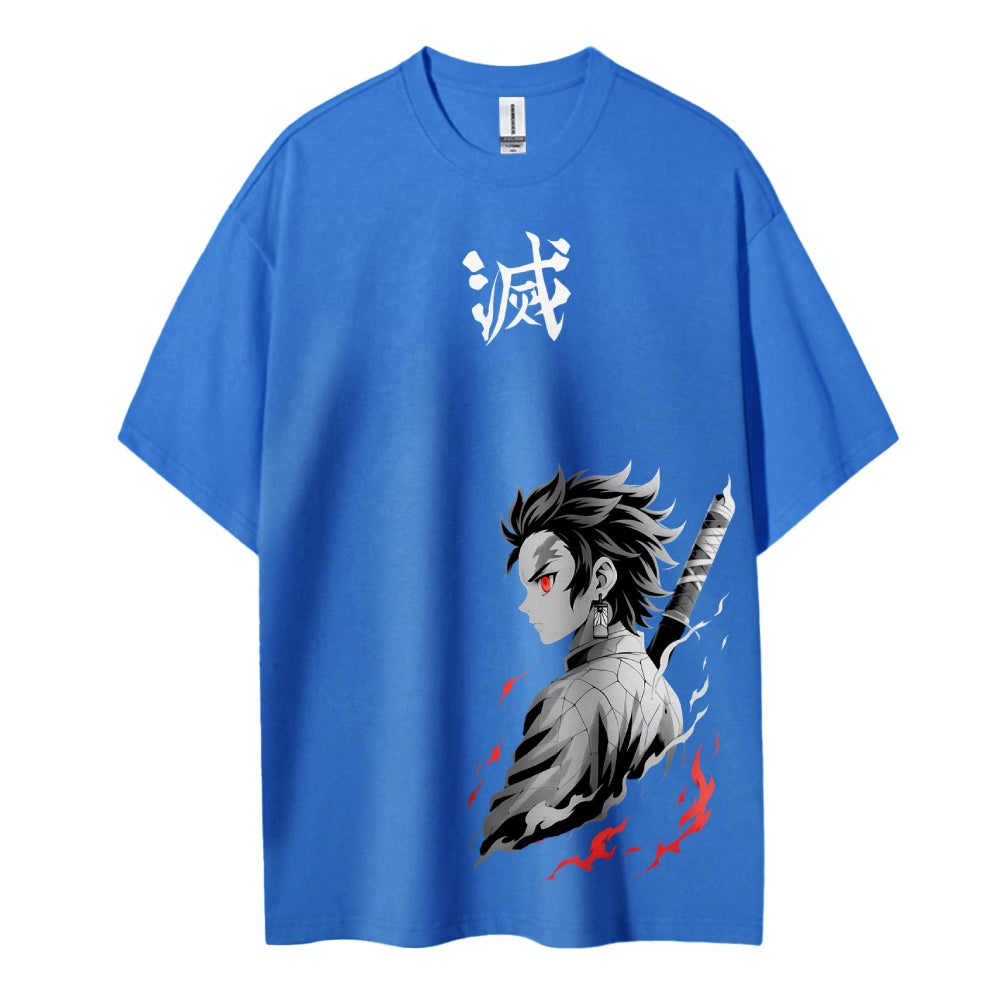 Demon Slayer: Kimetsu no Yaiba Cotton Unisex Crew Neck Anime T-Shirt