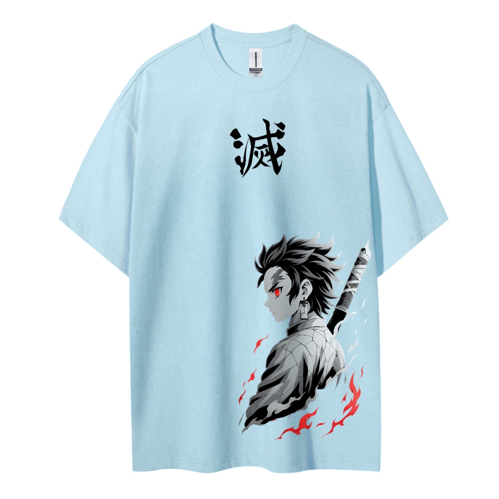 Demon Slayer: Kimetsu no Yaiba Cotton Unisex Crew Neck Anime T-Shirt
