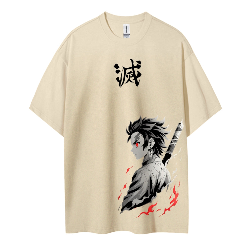 Demon Slayer: Kimetsu no Yaiba Cotton Unisex Crew Neck Anime T-Shirt