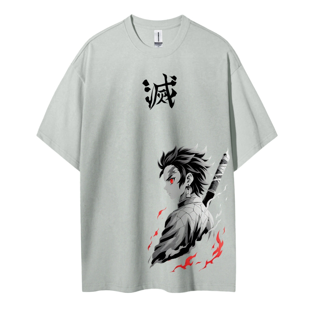 Demon Slayer: Kimetsu no Yaiba Cotton Unisex Crew Neck Anime T-Shirt