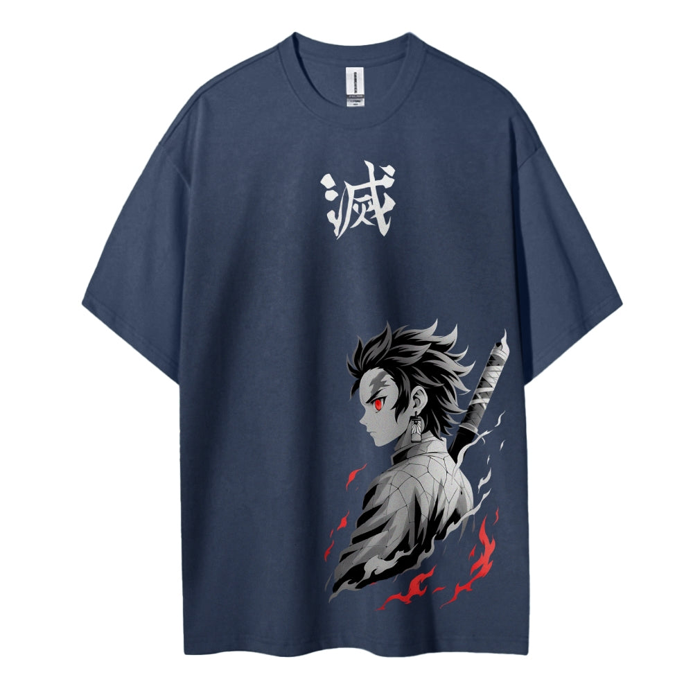 Demon Slayer: Kimetsu no Yaiba Cotton Unisex Crew Neck Anime T-Shirt