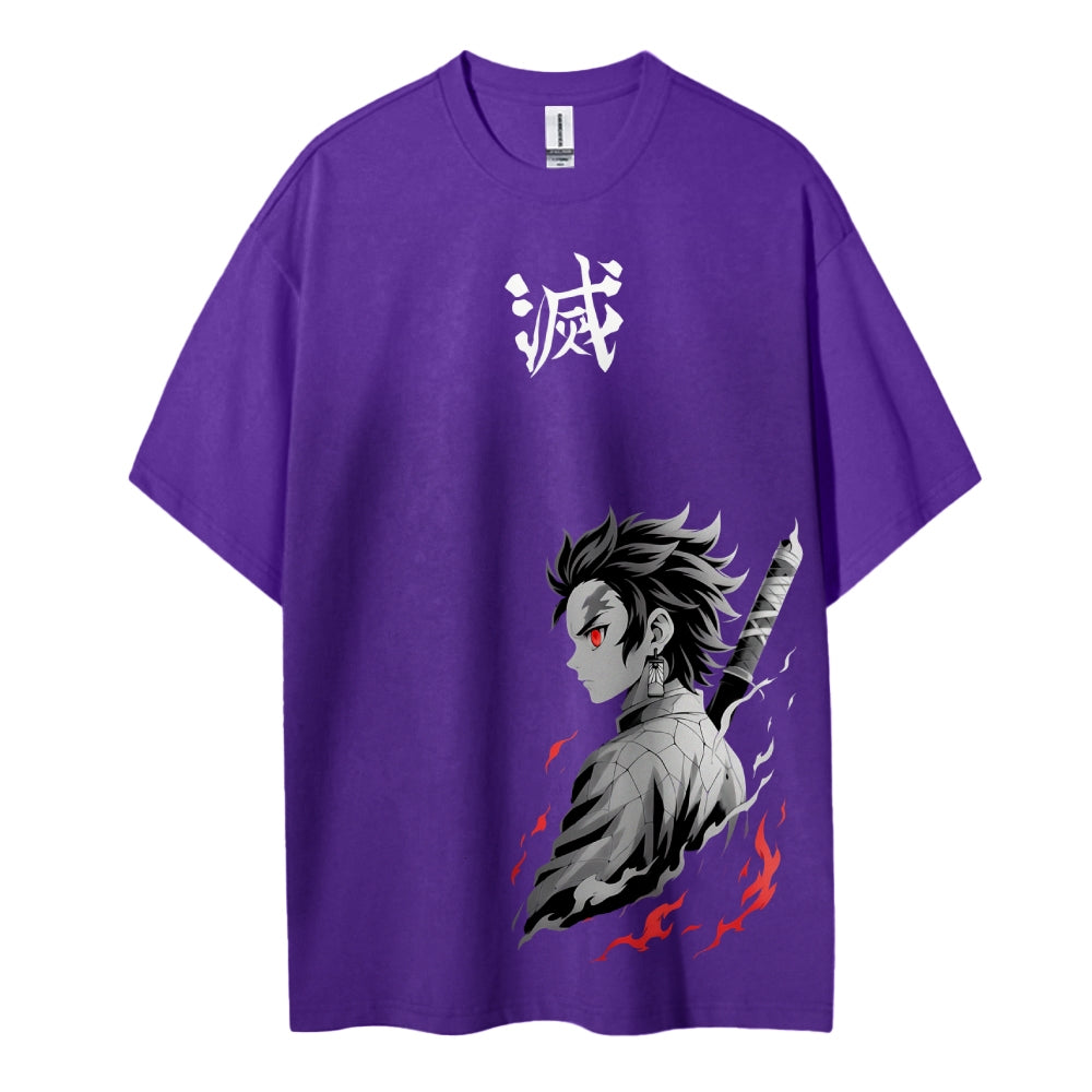 Demon Slayer: Kimetsu no Yaiba Cotton Unisex Crew Neck Anime T-Shirt