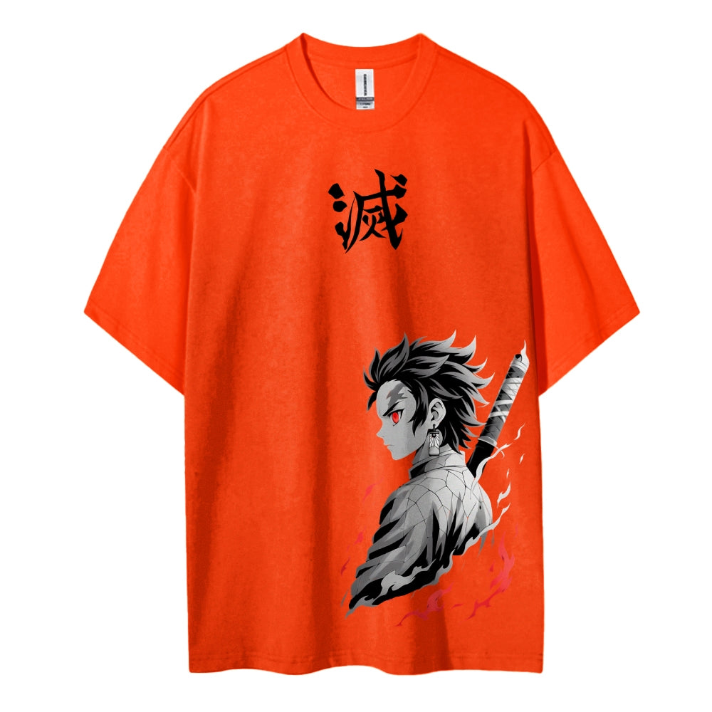 Demon Slayer: Kimetsu no Yaiba Cotton Unisex Crew Neck Anime T-Shirt