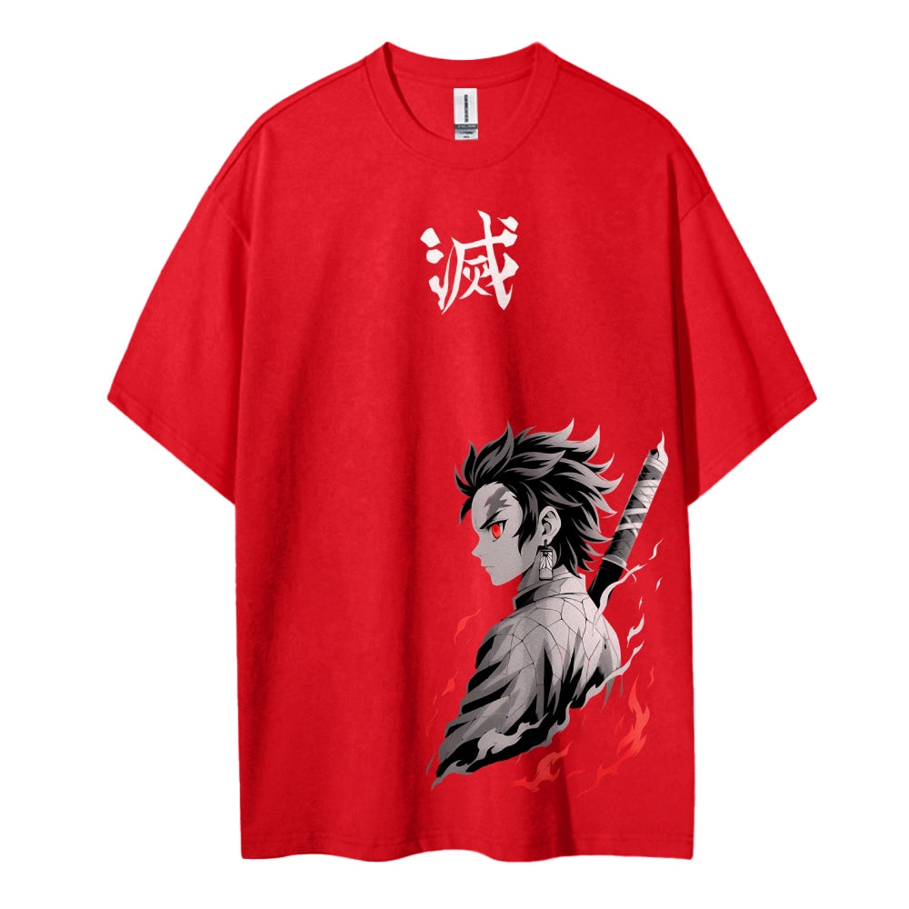 Demon Slayer: Kimetsu no Yaiba Cotton Unisex Crew Neck Anime T-Shirt
