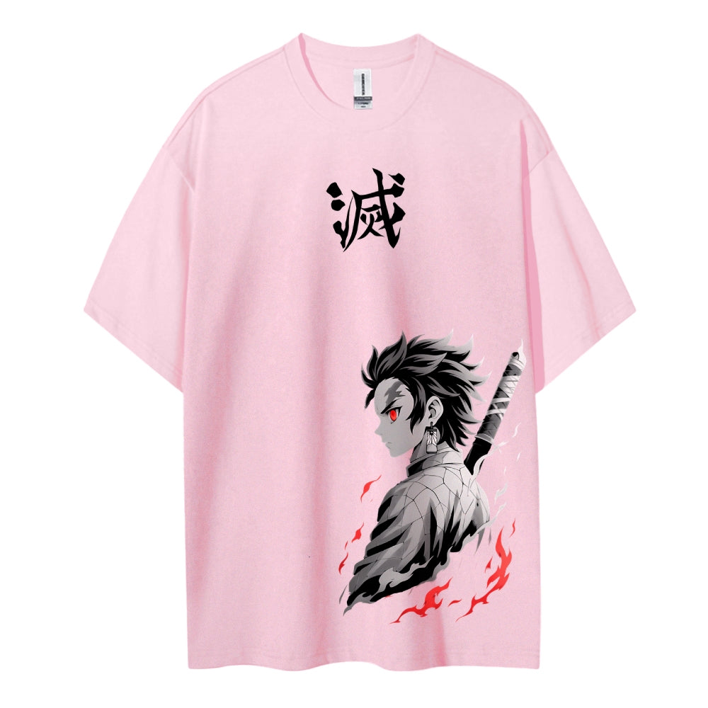 Demon Slayer: Kimetsu no Yaiba Cotton Unisex Crew Neck Anime T-Shirt