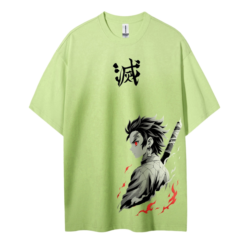 Demon Slayer: Kimetsu no Yaiba Cotton Unisex Crew Neck Anime T-Shirt