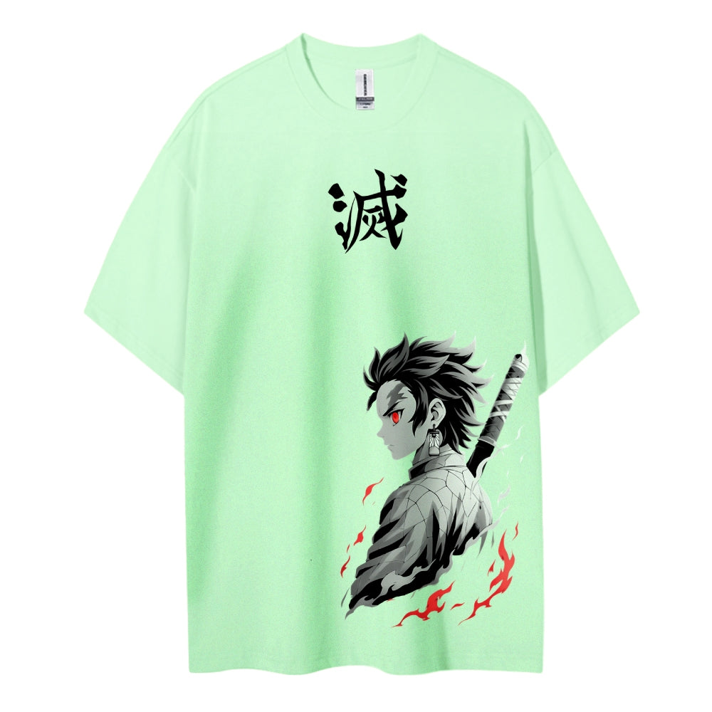 Demon Slayer: Kimetsu no Yaiba Cotton Unisex Crew Neck Anime T-Shirt
