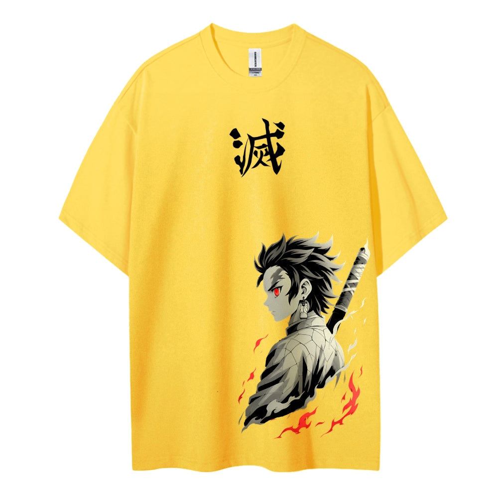 Demon Slayer: Kimetsu no Yaiba Cotton Unisex Crew Neck Anime T-Shirt