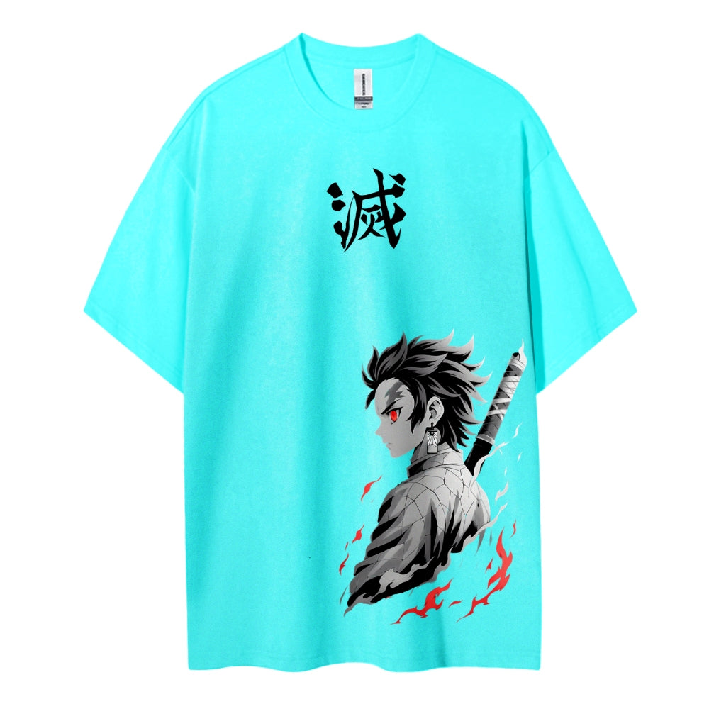 Demon Slayer: Kimetsu no Yaiba Cotton Unisex Crew Neck Anime T-Shirt