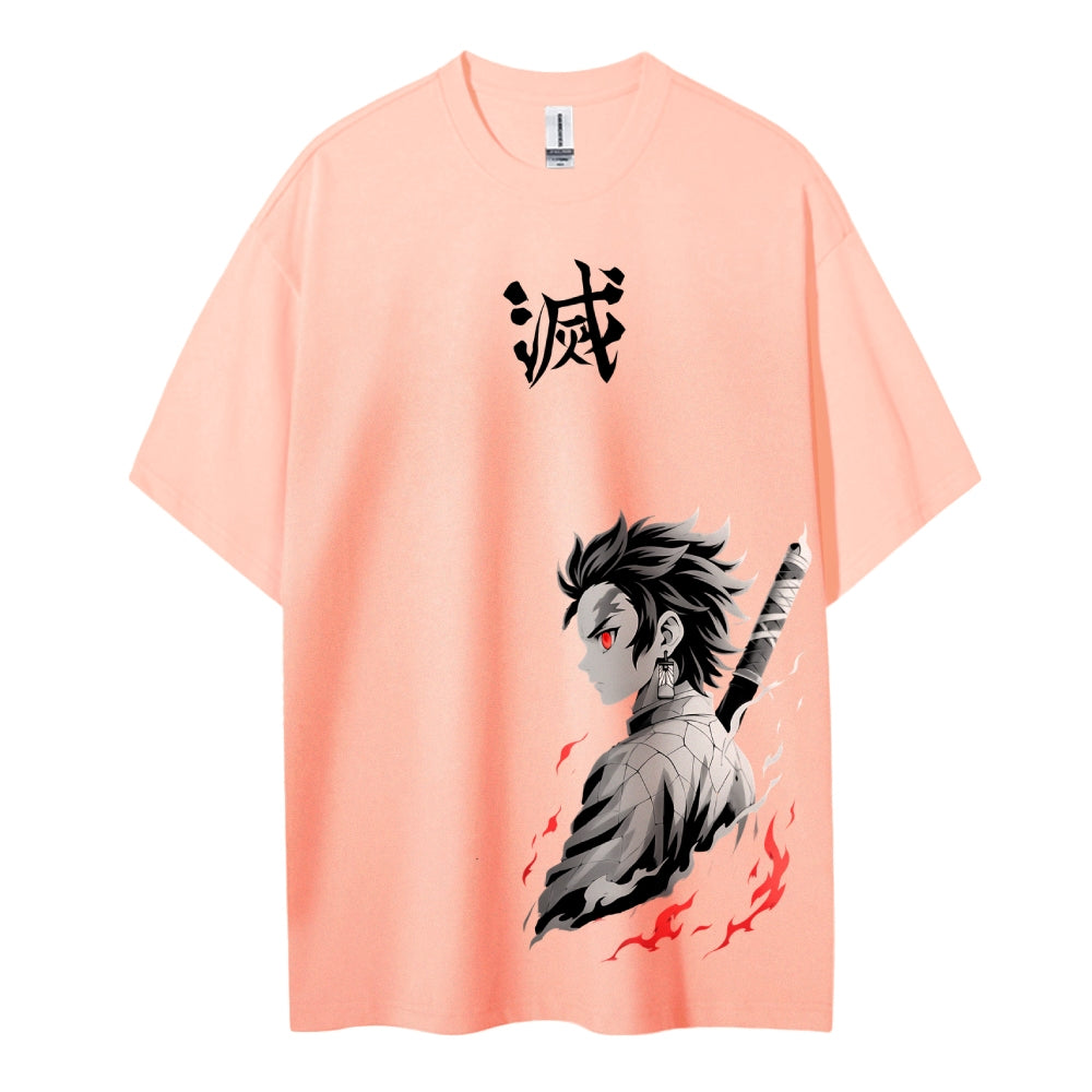 Demon Slayer: Kimetsu no Yaiba Cotton Unisex Crew Neck Anime T-Shirt