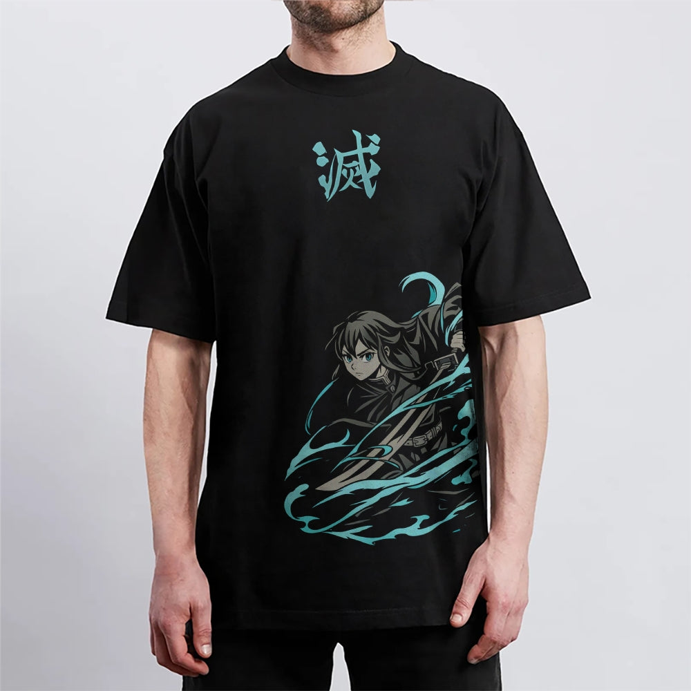 Demon Slayer: Kimetsu no Yaiba Cotton Unisex Crew Neck Anime T-Shirt