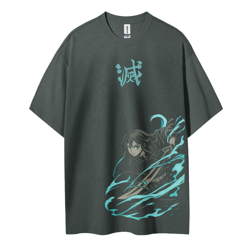 Demon Slayer: Kimetsu no Yaiba Cotton Unisex Crew Neck Anime T-Shirt