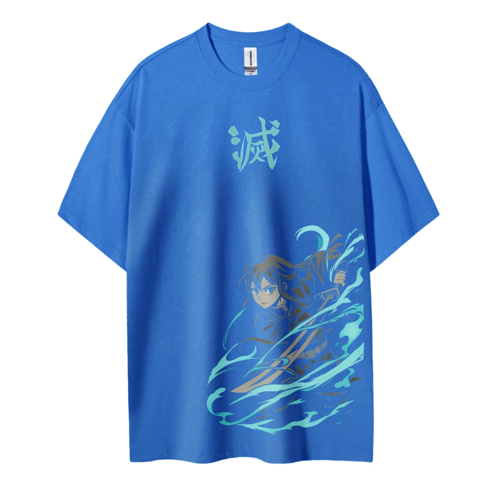 Demon Slayer: Kimetsu no Yaiba Cotton Unisex Crew Neck Anime T-Shirt