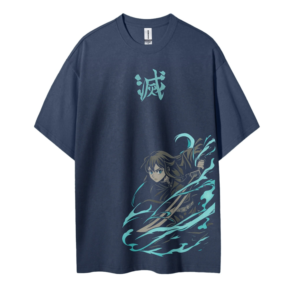 Demon Slayer: Kimetsu no Yaiba Cotton Unisex Crew Neck Anime T-Shirt