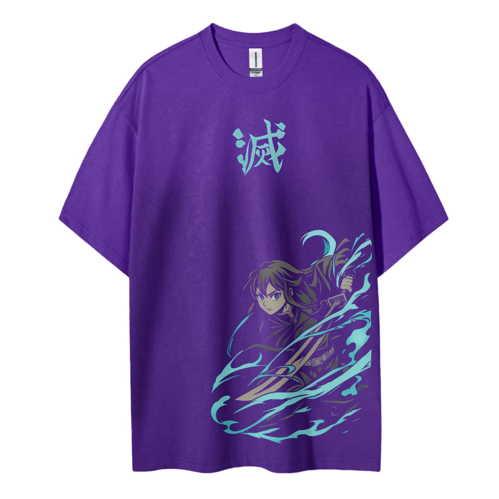 Demon Slayer: Kimetsu no Yaiba Cotton Unisex Crew Neck Anime T-Shirt