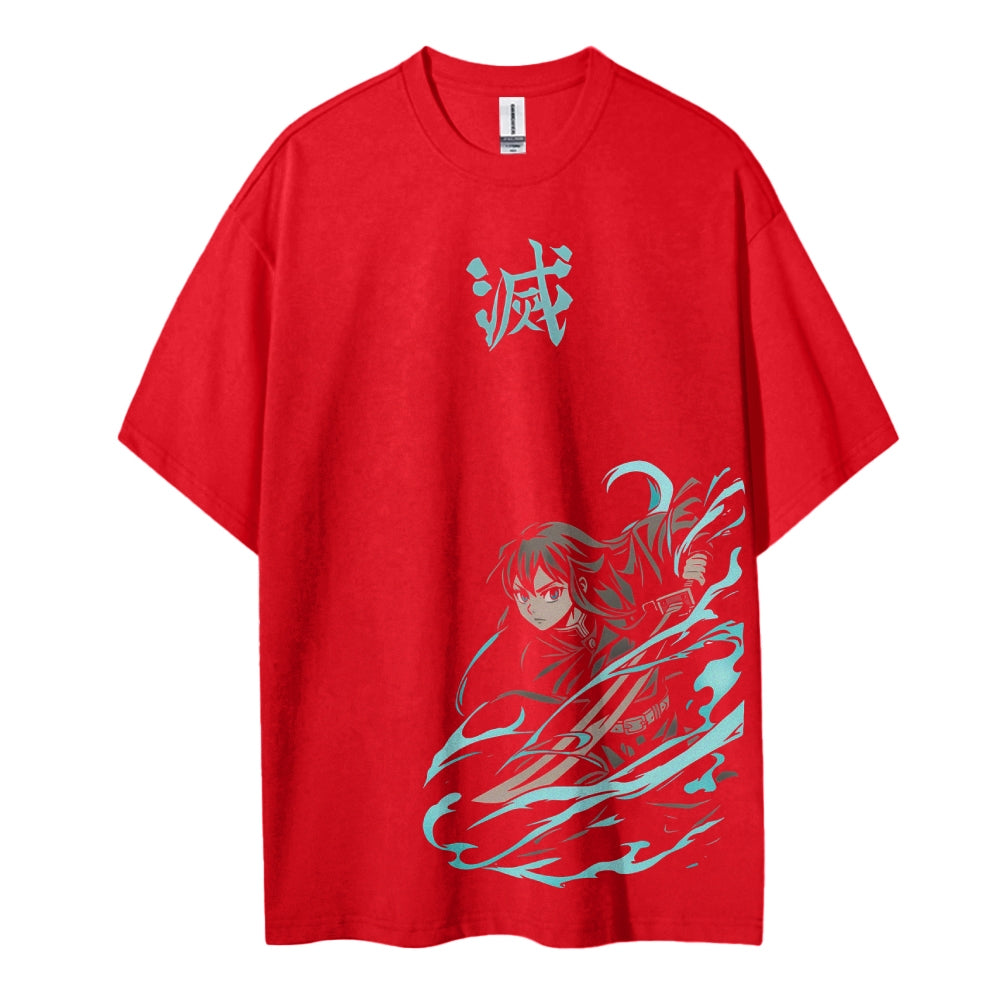 Demon Slayer: Kimetsu no Yaiba Cotton Unisex Crew Neck Anime T-Shirt