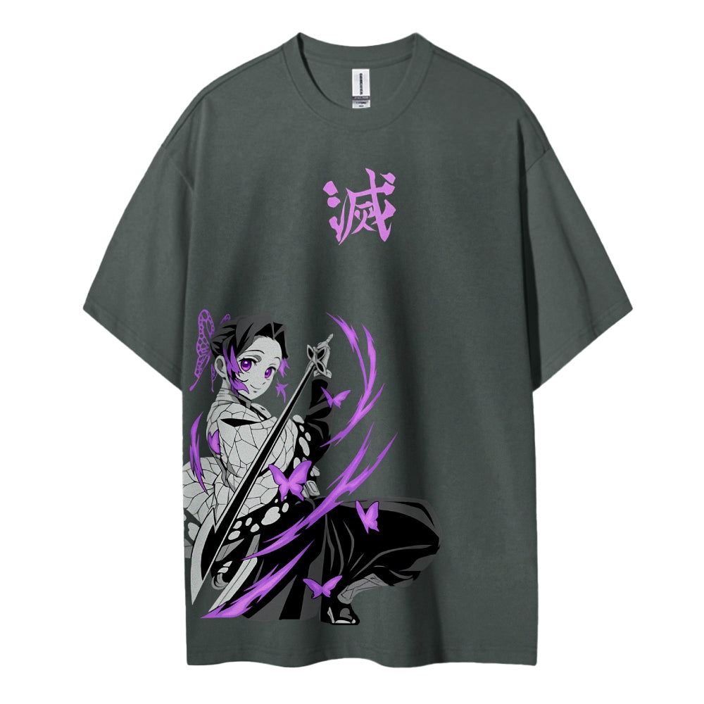 Demon Slayer: Kimetsu no Yaiba Cotton Unisex Crew Neck Anime T-Shirt