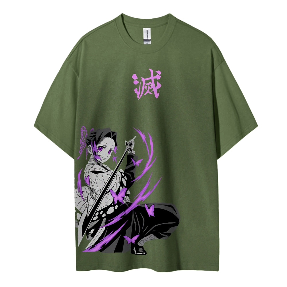 Demon Slayer: Kimetsu no Yaiba Cotton Unisex Crew Neck Anime T-Shirt