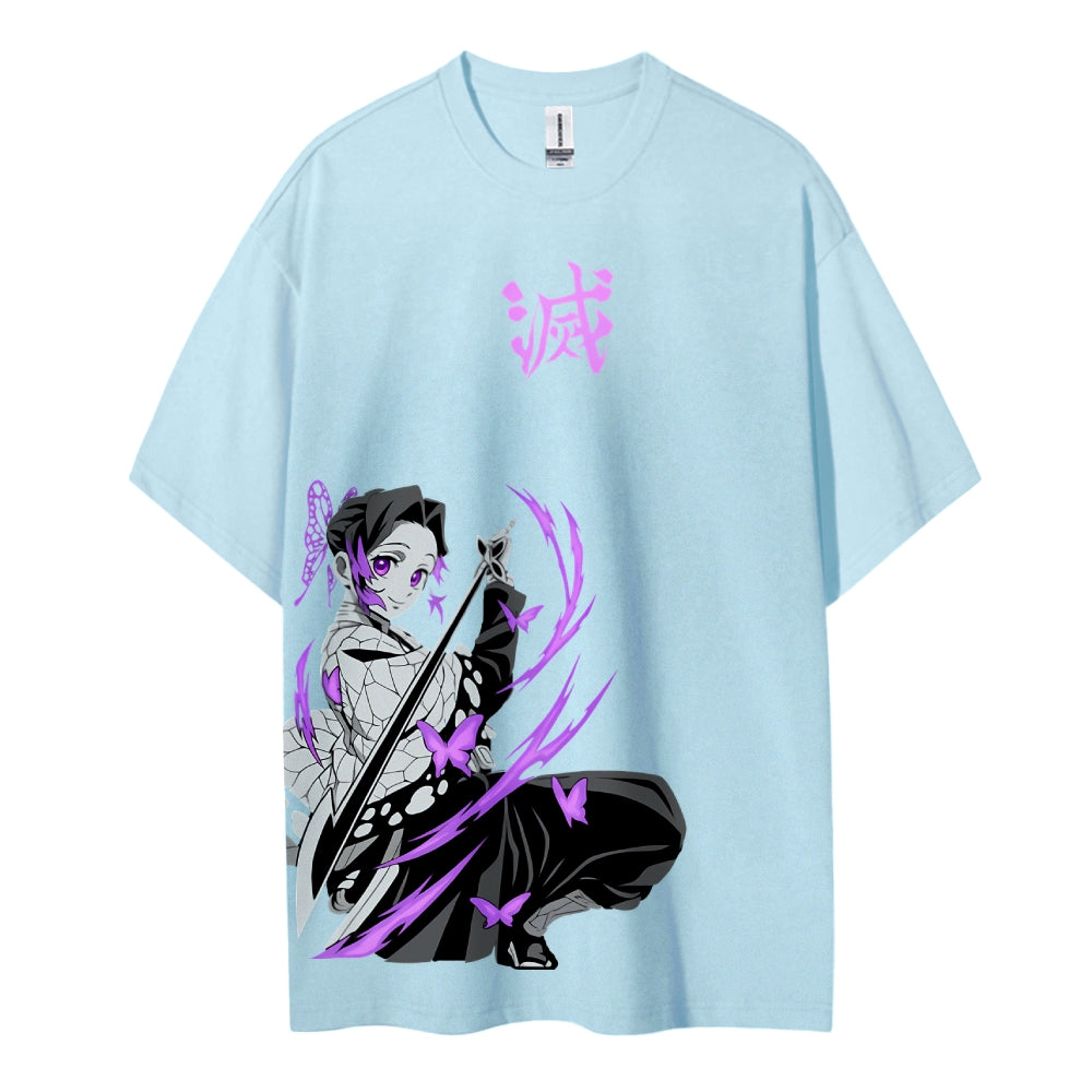 Demon Slayer: Kimetsu no Yaiba Cotton Unisex Crew Neck Anime T-Shirt
